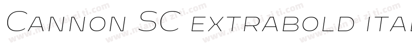 Cannon SC extrabold italic字体转换